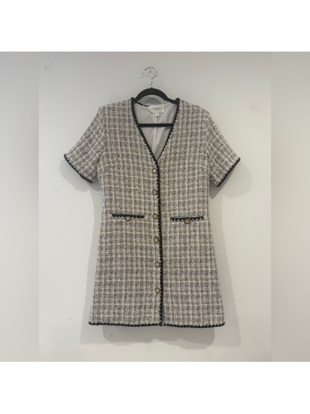 Pomander Place “The Josephine” Black and White Tweed Dress (L) - Picture 7 of 10